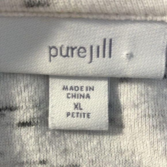 Pure Jill XL Petite White 3/4 Sleeve Shirt - Picture 3 of 6
